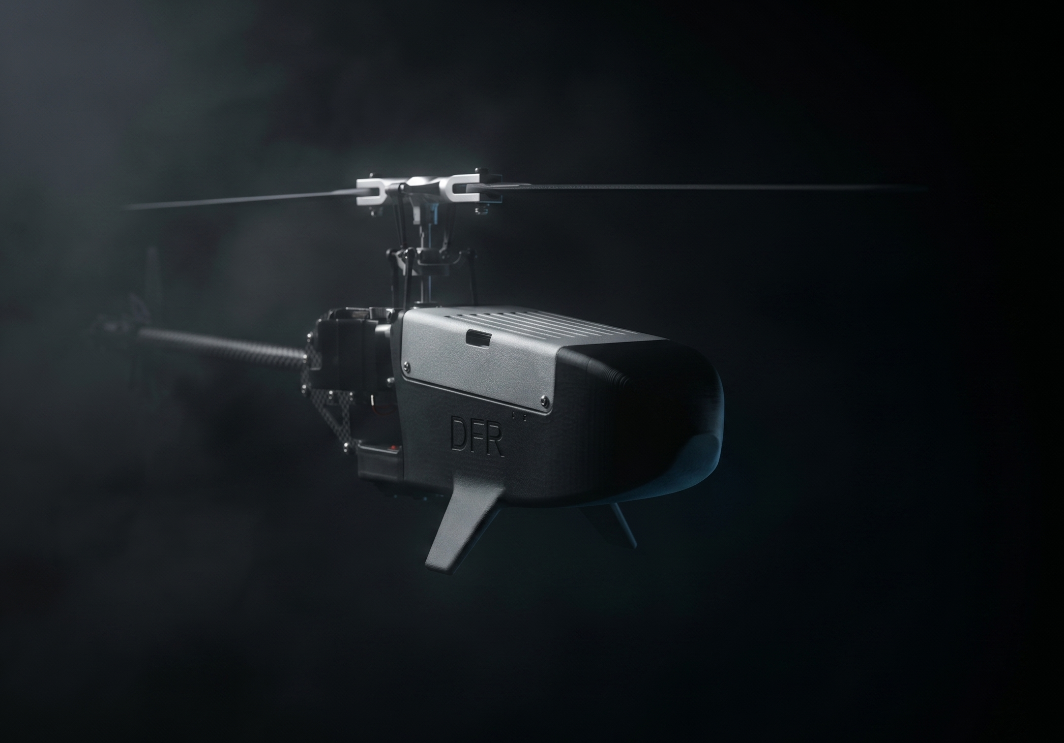 DFR.aero Helicopter — dark rendering